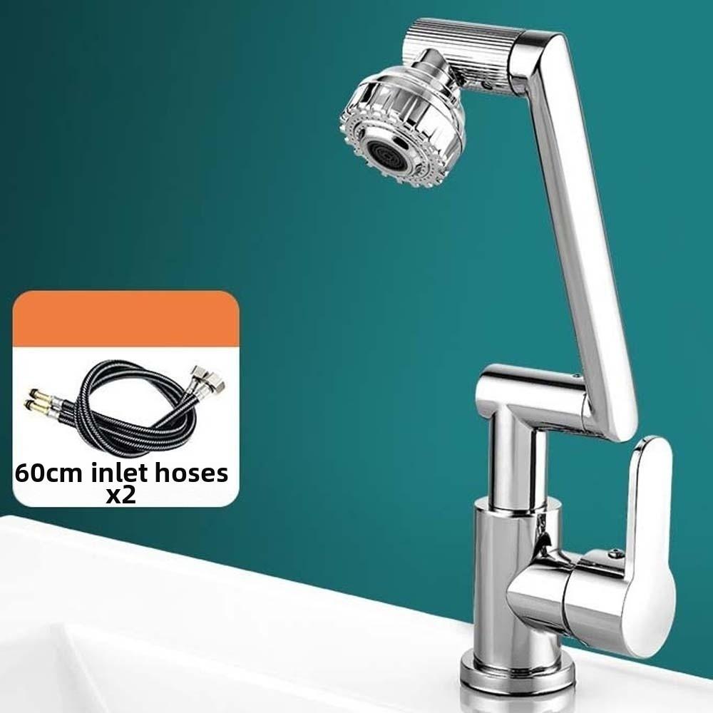 Universal Robotic Arm Faucet Adjustable 360°Rotating Bibcock Dual Mode Faucet  Fixtures Accessories