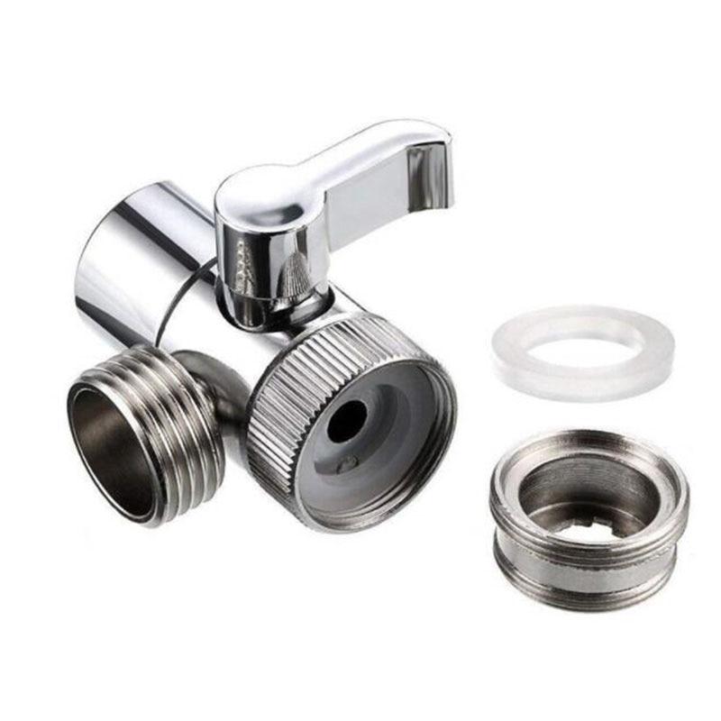 3 Way Tee Switch Faucet Adapter Connector Valve for Shower Head Diverter Home Bathroom Shower Faucets Water Separator