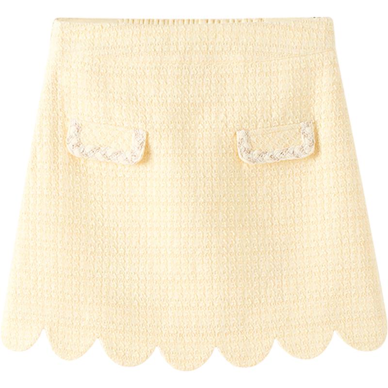 YEEHOO Girls' Fashion A-Line Skirt with Lace Trim
