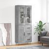 VidaXL Highboard Concrete Grey 69.5x34x180 Cm Engineered Wood 3198693