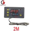 W3230 DC 12V 24V AC110-220V Датчик Линия Цифровой Регулятор Температуры Светодиодный Термостат Регулятор Управления Нагревом/Охлаждением Терморегулятор