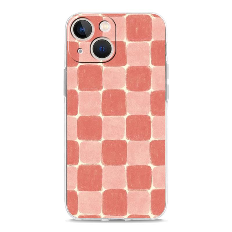 Чехол для телефона iPhone 17 Чехлы iPhone Air 16 15 12 13 14 Pro Max 7 8 Plus 16Pro iPhone11 Прозрачный Мягкий Чехол искусство шахматной доски