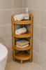 Bamboo Bathroom Cabinet Corner Shelf 4 Levels Standing