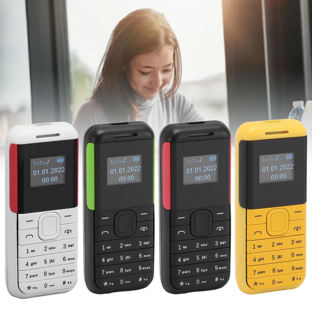 Маленький мобильный телефон Bluetooth-аудиоплеер 0,66-дюймовый экран Долгое время ожидания Мини 2G телефон Многофункциональный для путешествий для детей