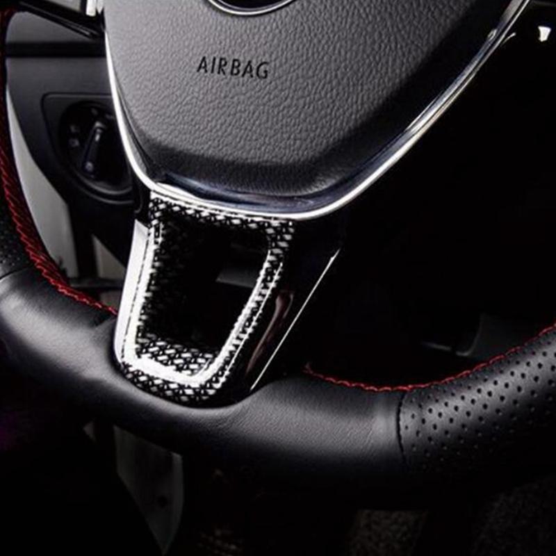 ABS Car Steering Wheel Decor Frame Cover Trim For Volkswagen T-Roc T Roc 2018 - Matte / Carbon Fiber Interior Accessories
