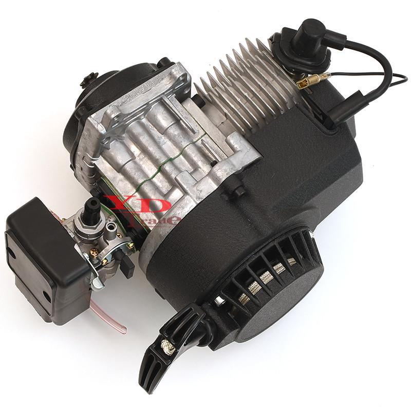 Аксессуары для мини-мотоциклов: 49-кубовый небольшой спортивный внедорожный мотоцикл с двухтактным бензиновым двигателем с ручным стартером