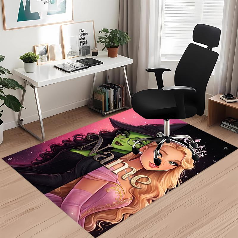 Custom Name Wicked Printed Carpet, Rug for Office Chair Living Room Bedroom Kitchen Room Decor Gifts.