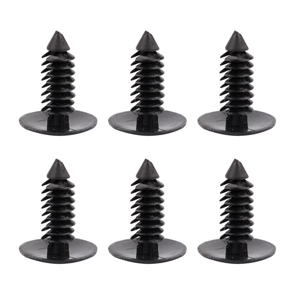 100pcs Car Door Trim 7.5mm Hole Plastic Push in Rivets Fastener Black