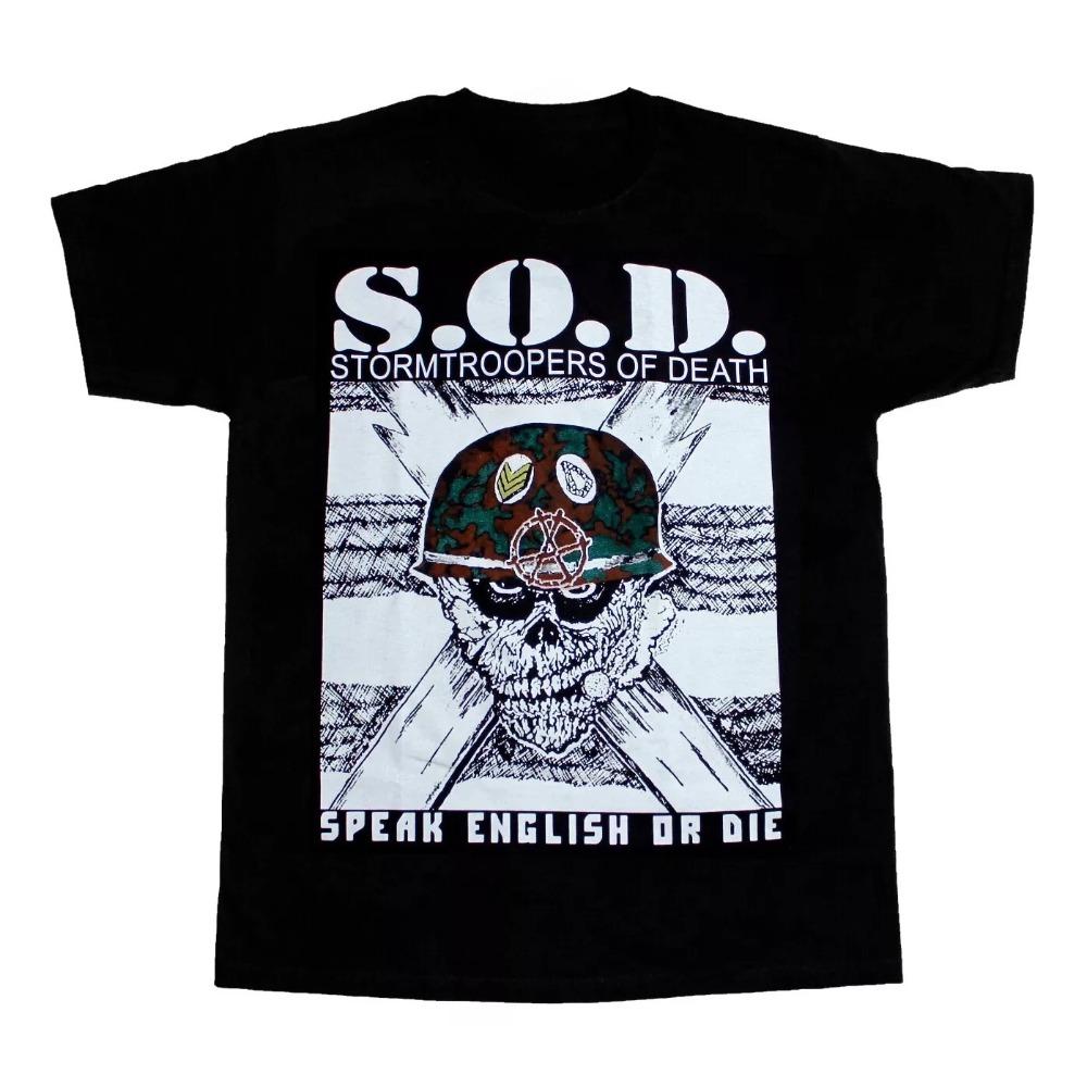 S.O.D. SOD STORMTROOPERS OF DEATH SOD Short - Long Sleeve New Black European and American Style Pure T-shirt
