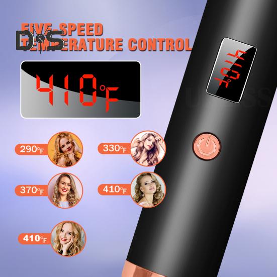 3-в-1 38-миллиметровая щипцы для завивки волос с термощеткой, быстрый нагрев, круглая щетка с отрицательными ионами, электрические инструменты для завивки волос