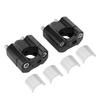 Pair 22mm28mm 18in 78in Motorcycle Handlebar Mount Clamps Riser Adapter CNC Aluminum AlloyBlack