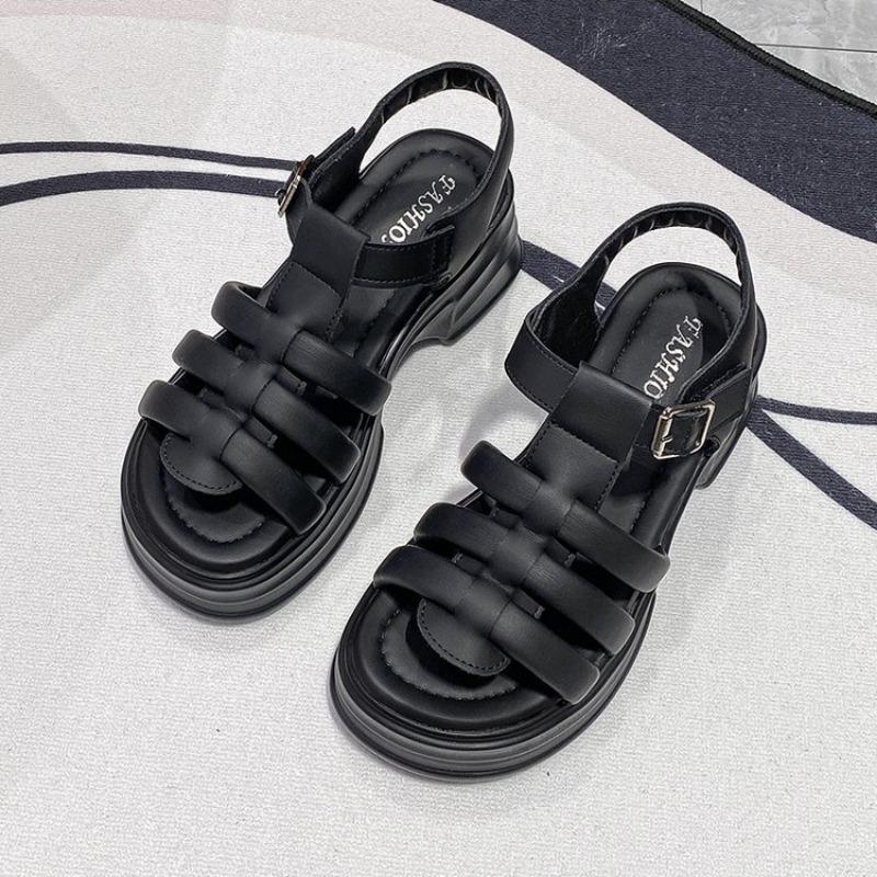 Сандалии на толстой подошве, женские летние новые удобные модные туфли