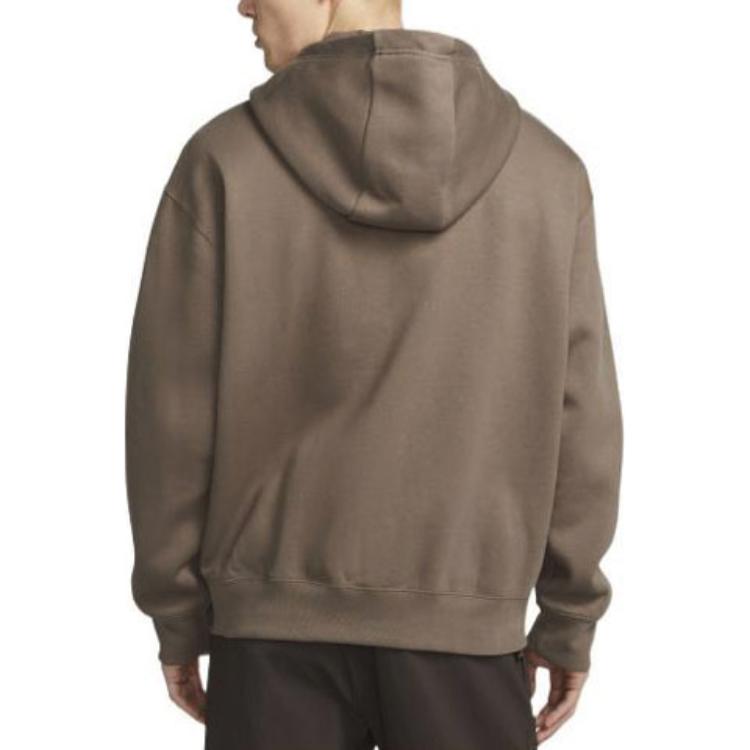 Nike Худи с подкладкой из флиса с логотипом для мужчин, верх, коричневый, DH3088-040