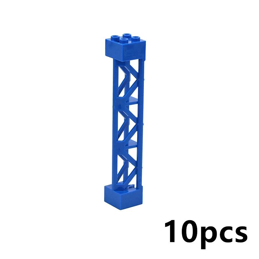 Совместимые 95347 Столбы Кирпичи Решетчатая Башня 2X2X10 Опорная Плита Мостовая Балка Кронштейн Строительный Блок Часть Колонны Игрушки
