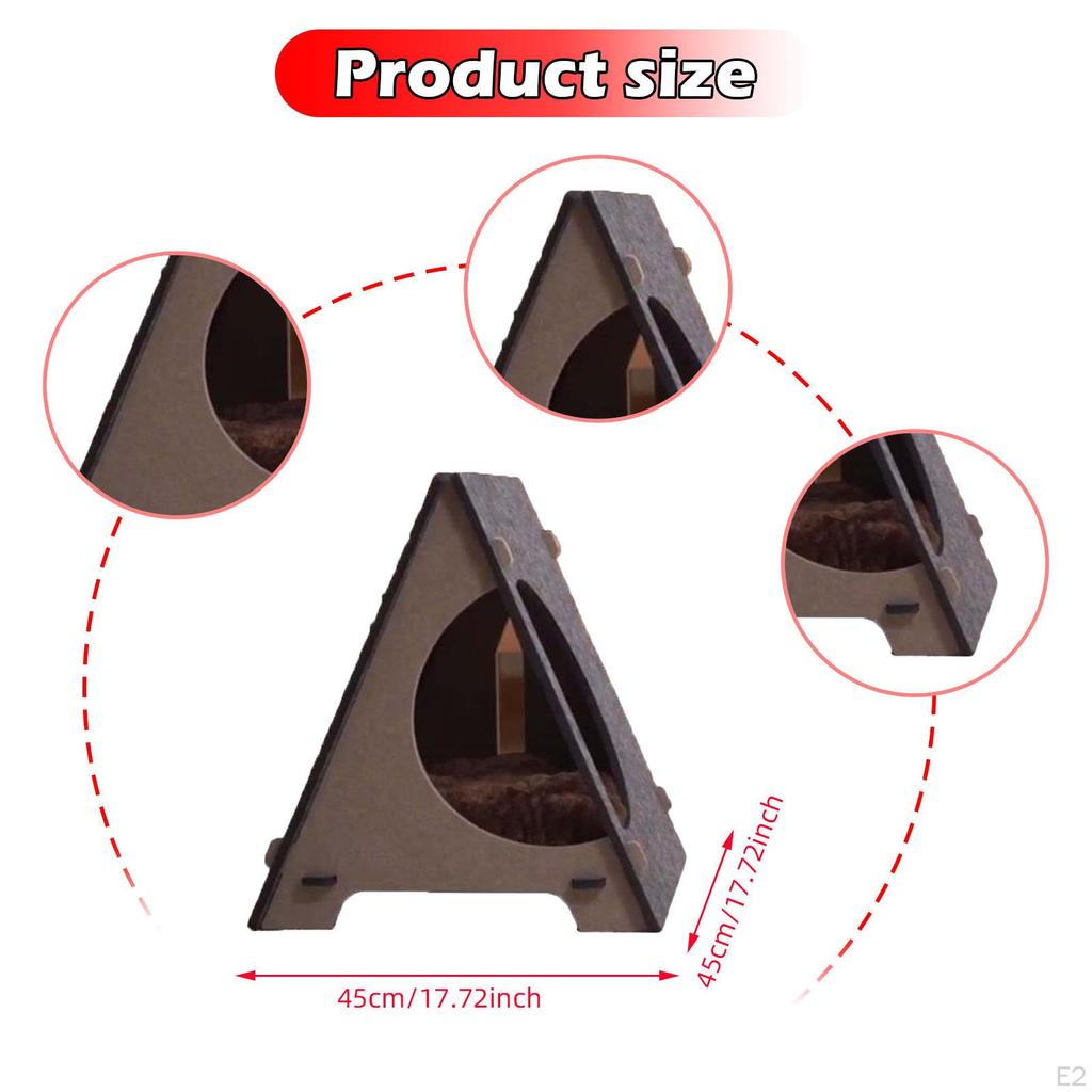 Cat House Hideaway Bed Scratching Pad Sturdy Furniture Protector Grind Claw Pet Tunnel Kitten