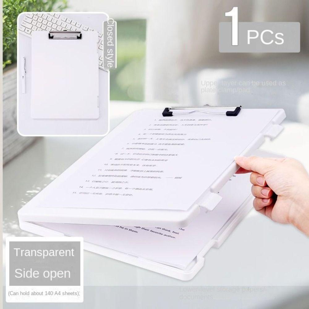 Multi-function File Splint Storage Box Writing Board Side Opening Clasps Folder School Stationery