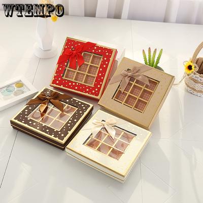 WTEMPO 3 шт. 25 сеток, упаковочная коробка для шоколадных конфет и печенья с бантом, креативные подарочные коробки своими руками, подходящие для дня рождения, Рождества, Нового года, Дня святого Валентина