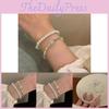 Exquisite Irregular Silver Pearl Layering Bracelet Chic Fashionable Jewelry