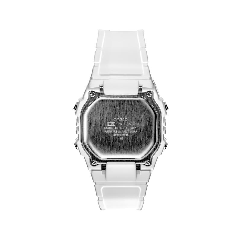 Casio Серия YOUTH - силиконовые маленькие квадраты, модные, простые и нейтральные, кварцевый механизм, полимерный ремешок, японские и корейские часы, W-215H-7AJH