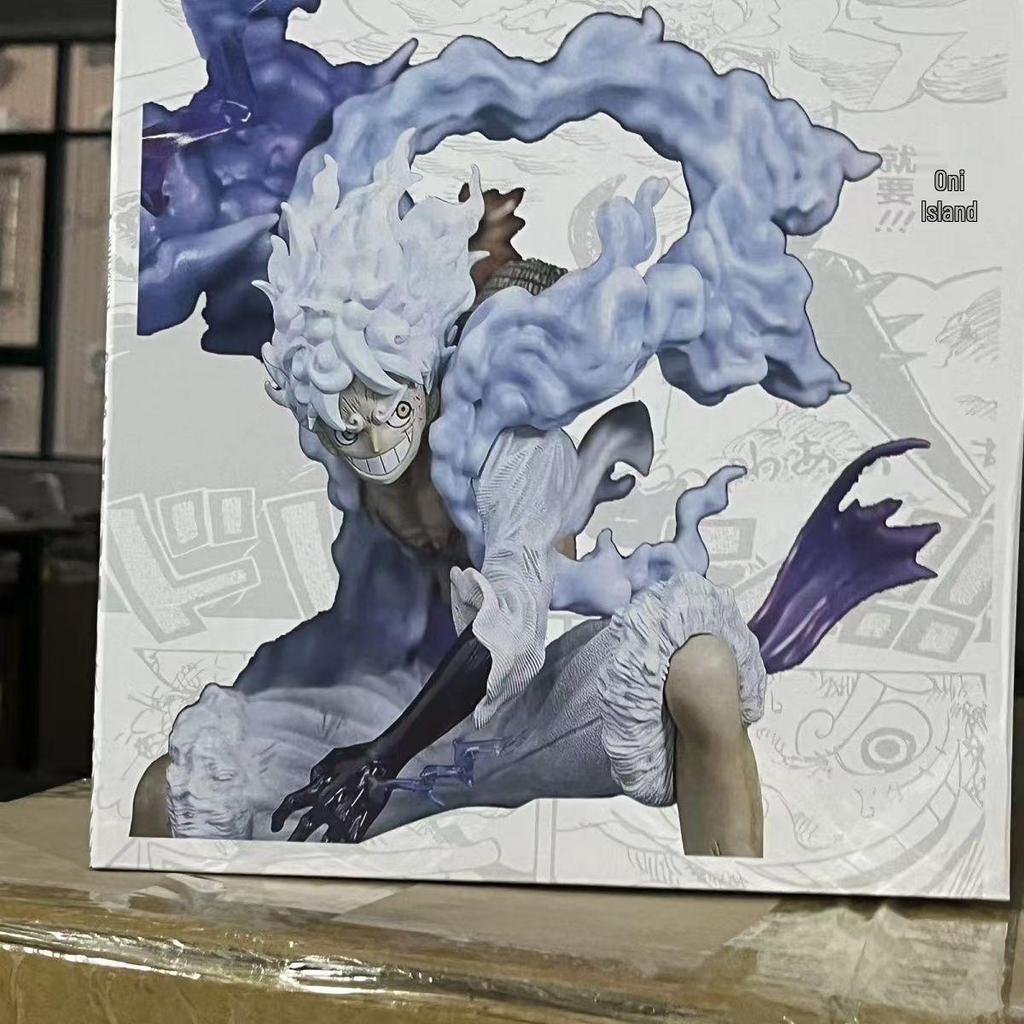 One Piece 28cm Nika Luffy Lightning Anime Action Figure Model