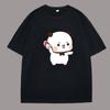 Bubu Since He Teases Bubu Summer Tops Milk Bottle Print T Shirt Summer T Shirt Loose Sport Short Sleeves Jogging Cartoon Tee
