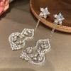 Серебряная игла циркон цветок тыква бахрома серьги женские новые китайские пусеты легкая роскошь высококачественные серьги дизайнерское исполнение нишевые