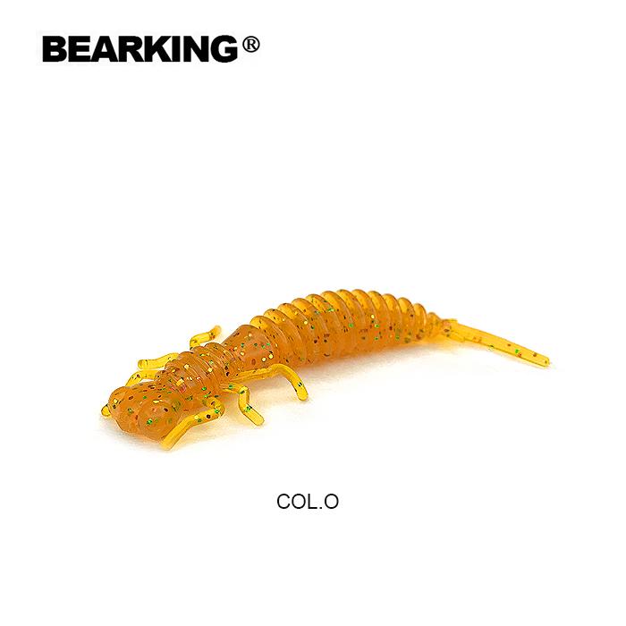 BEARKING Мягкие приманки в виде личинки, 6,2 см, 1,6 г, 8 шт./пакет, искусственный силиконовый окунь, щука, гольян, приманка для плавания, отсадка, пластиковые приманки, червь