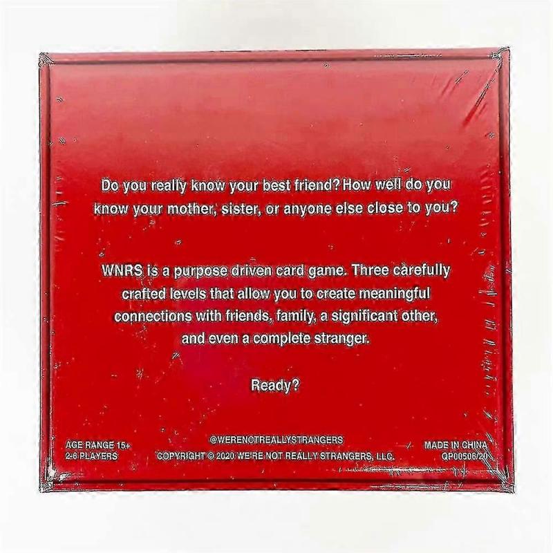 We're Not Really Strangers: Adult Icebreaker Card Game for Meaningful Conversations