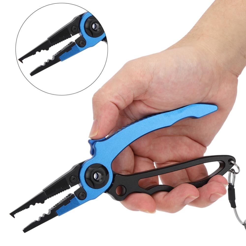 Ergonomic Grip Fishing Cutting Pliers Self Locking Hook Remover Pliers Saltwater Fishing