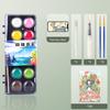 Набор акварельных красок для детей в коробке 12 цветов/48 цветов акварельные краски с кисточками бумажная портативная акварельная палитра