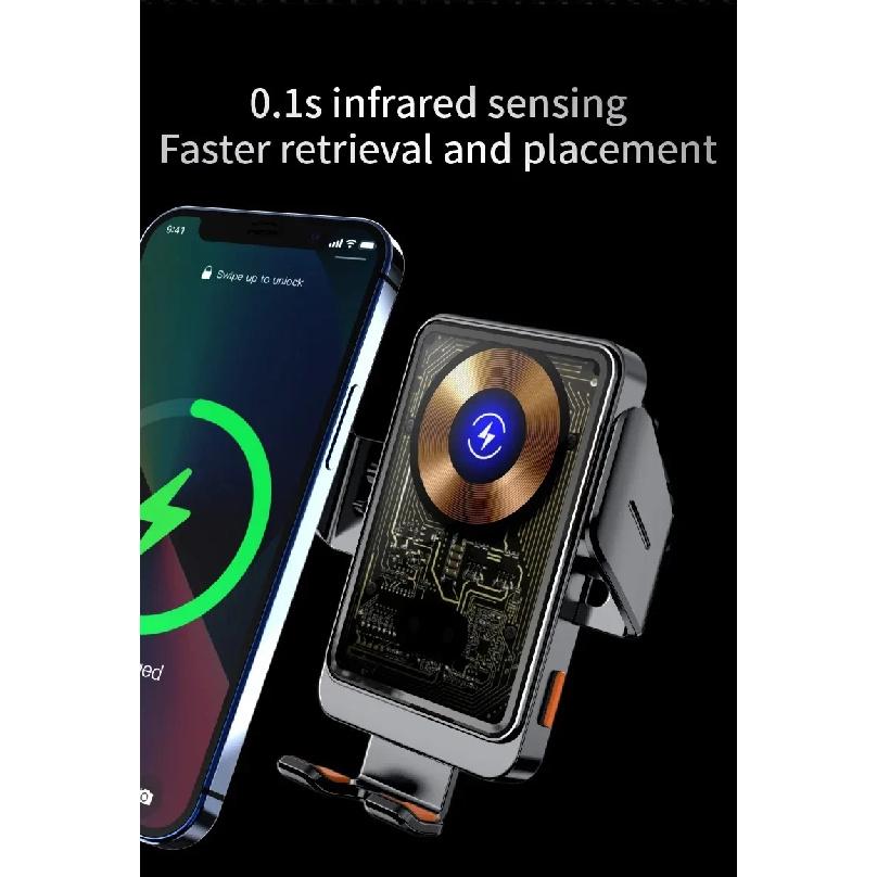 Car Wireless Charger Air Vent Clip Phone Holder Stand For iPhone 16 15 14 13 12  Pro Max Samsung S24 S23 S22 Mount Fast Charging