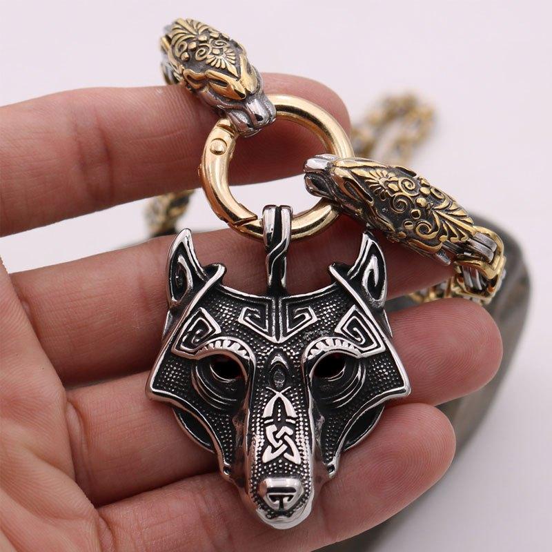 1 шт., винтажное ожерелье с головой кельтского волка викингов, ювелирные изделия с подвесками в виде животных, подвеска-талисман для влюбленных, аксессуары-талисманы