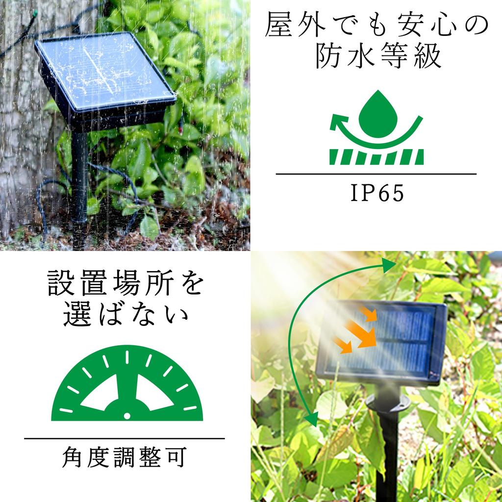 KIMOC Солнечное освещение Садовое 30м 300 Наружное Садовое IP65 8 Автоматическое Ночное Подходит для Новой Школы Солнечный Большой Декоративный Свет Свет, Светодиодный,