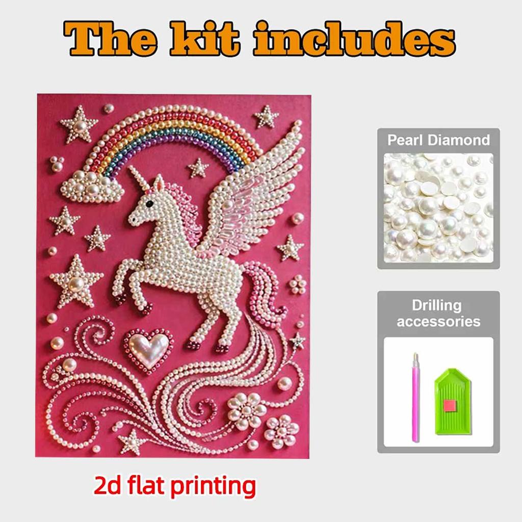 DIY Картина жемчугом Пегас для декора стены дома Картины с жемчугом Изобразительное искусство Поделка для взрослых/новичков Идея подарка Декор для дома Без рамки