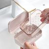 Простая прозрачная коробка для слива с клапаном, водонепроницаемая коробка для хранения мыла для ванной комнаты и туалета, общежития, дома, для путешествий, большая мыльница