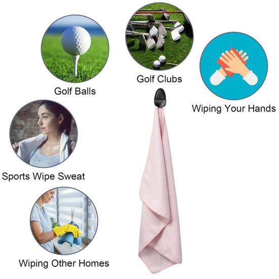 Магнитное полотенце для гольфа из микрофибры, полотенце для гольфа, ткань для чистки, блок с вафельным узором, быстросохнущий аксессуар для гольфа, сумки для гольфа, тележки