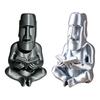 jijijing 3D Printed Reading Moai Figurine Ornament, Cross-Legged Sitting Statue Desktop Decoration, Creative Sculpture, Unique Gift for Students