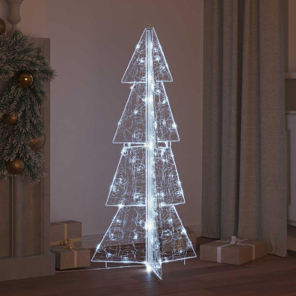 Christmas Tree with 100 Cold White LEDs 120 cm Acrylic