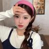 Вертикальная нить Губка Широкая повязка на голову Весна Лето Высокая часть черепа Стройное лицо Сладкий Универсальный Женский обруч для волос