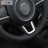 ABS Car Steering Wheel Decoration Cover Trim Stickers For Jeep Renegade 2015+ For Jeep Compass 2017+ Car Interior