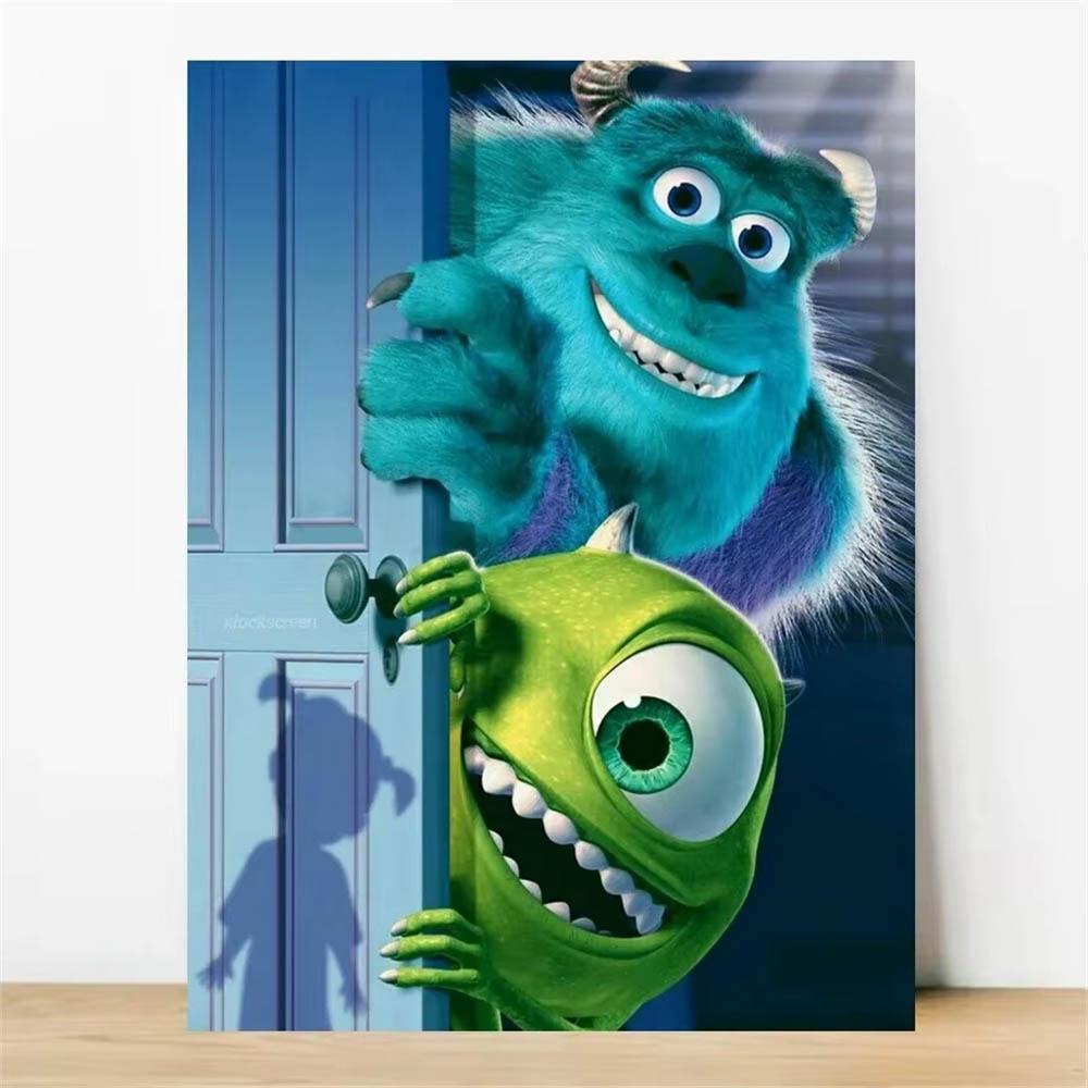 2026 New Disney Monsters Inc Diamond Embroidery Cartoon Round Diamond Painting New Mosaic Puzzle Rhinestones Home Wall Decor