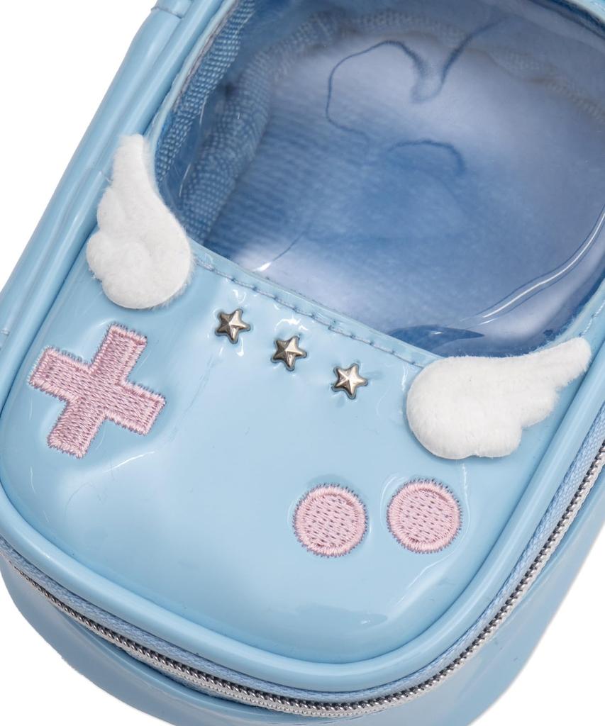 WEGO GAME Plush Toy Pouch, Glitter Pink, Pattern 1, Size F