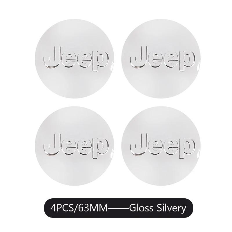 CXVSUD1 4PCS ABS Electroplated Car Wheel Center Hub Caps for Jeep Renegade Wrangler JK Grand Cherokee Compass Patriot Auto Accessories