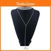Rhinestone Fashionable Decoration Women Neck Necklace With Tassels Casual For