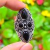 Black Onyx Gemstone 925 Sterling Silver Gift Jewelry Ring Size 8.5