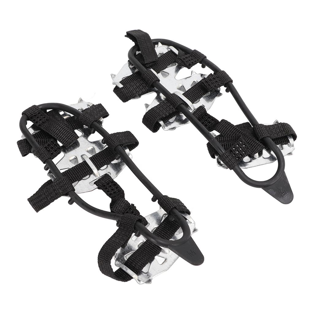 1 пара 24 зубчатых скальных кошек из нержавеющей стали, противоскользящие чехлы для обуви для езды по снегу и льду, серебристый цвет M