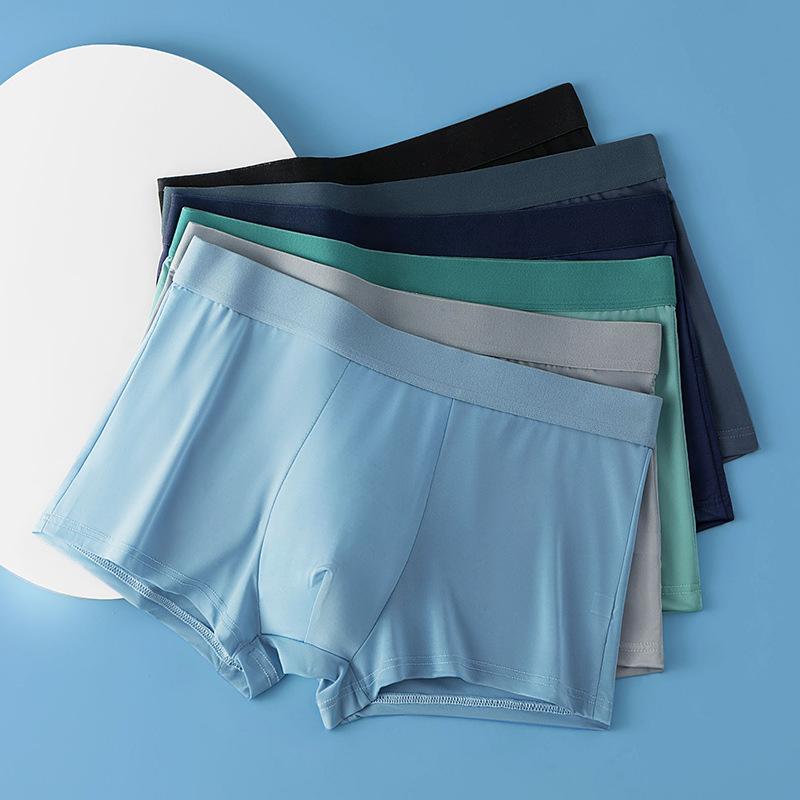 Мужские боксеры из ледяного шелка, мужское нижнее белье, боксеры, графеновые мужские трусы, дышащие мужские трусы, ультратонкие летние трусы