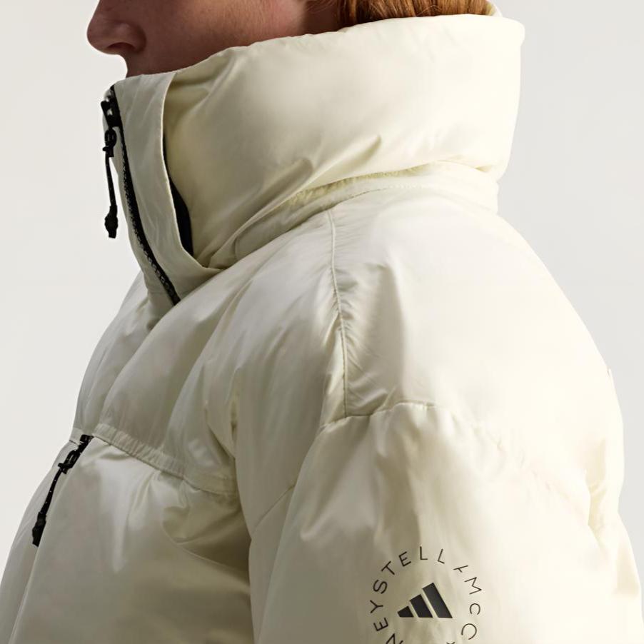 adidas Stella McCartney FW25 Утепленная зимняя куртка со съемным капюшоном, свободного кроя, с длинными рукавами, хлопковая, женская куртка JV8548