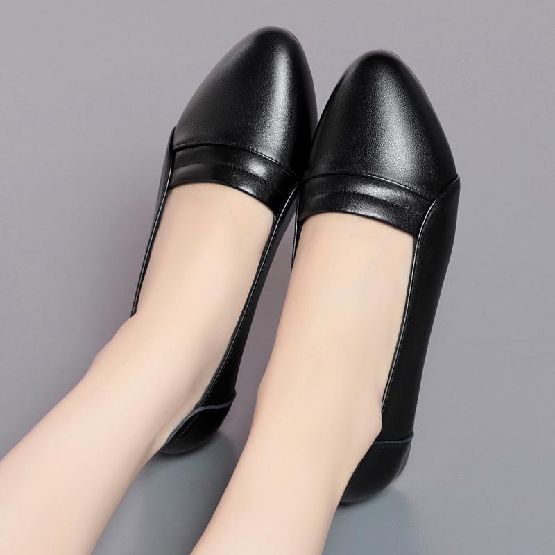 Обувь для мам, женская весенняя обувь из натуральной кожи на плоской подошве, нескользящая женская обувь большого размера на мягкой подошве