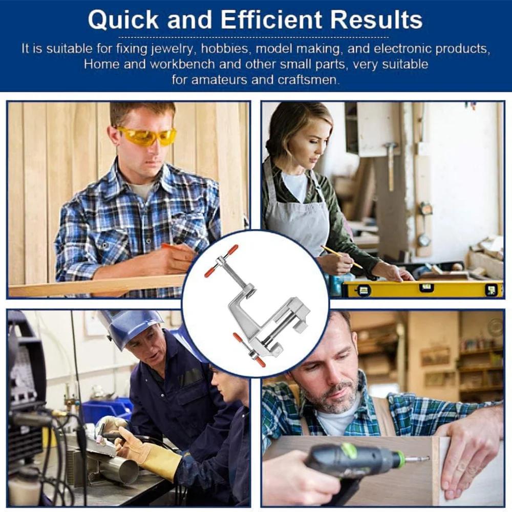 Mini Table Vise Aluminium Alloy Multifunctional Bench Vise For DIY Craft Mold Fixed Repair Tools Jewelry Electronics Workbench